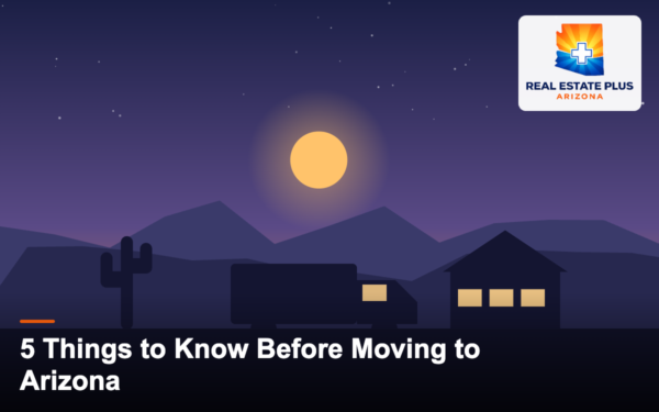 Moving truck outside an Arizona home at dusk — Real Estate Plus Arizona