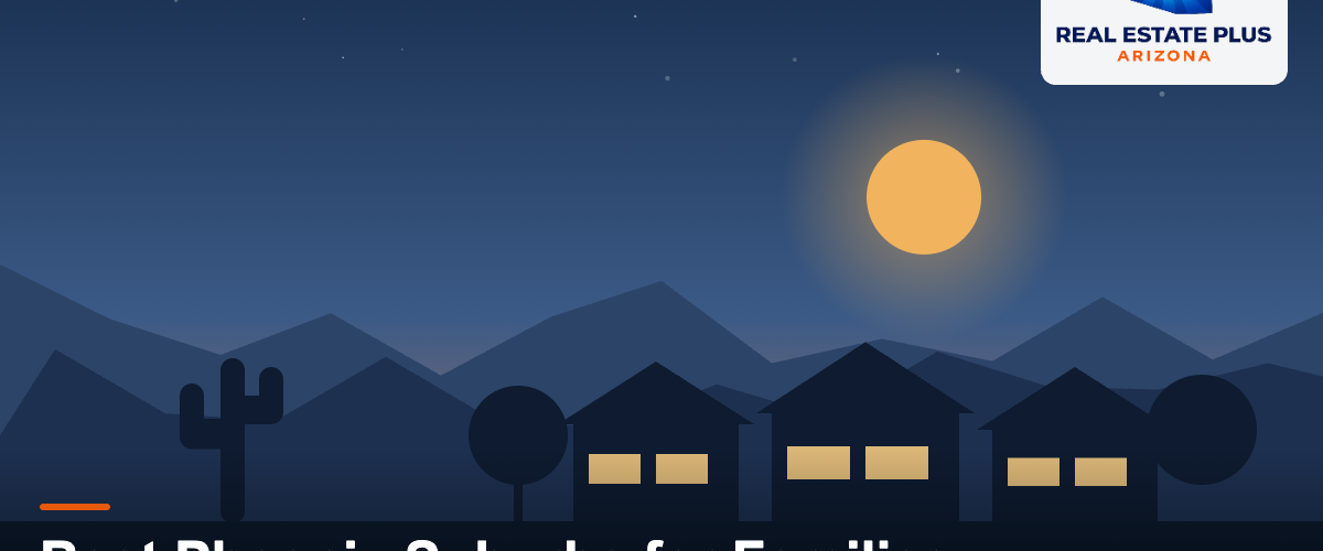 Row of Phoenix suburban homes at dusk — Real Estate Plus Arizona