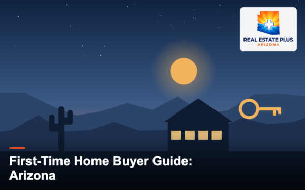 First home in Arizona with house key illustration — Real Estate Plus Arizona