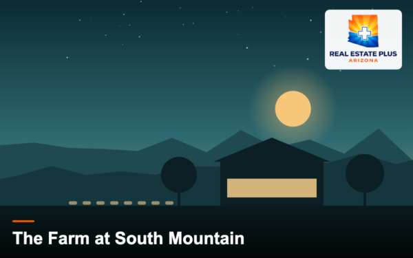 Farmhouse among trees at dusk — Real Estate Plus Arizona